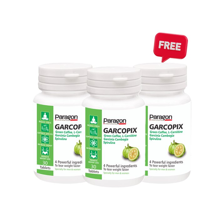 2 Garcopix + 1 Garcopix (Weight loss tablets) Free Offer - Paragon Laboratories