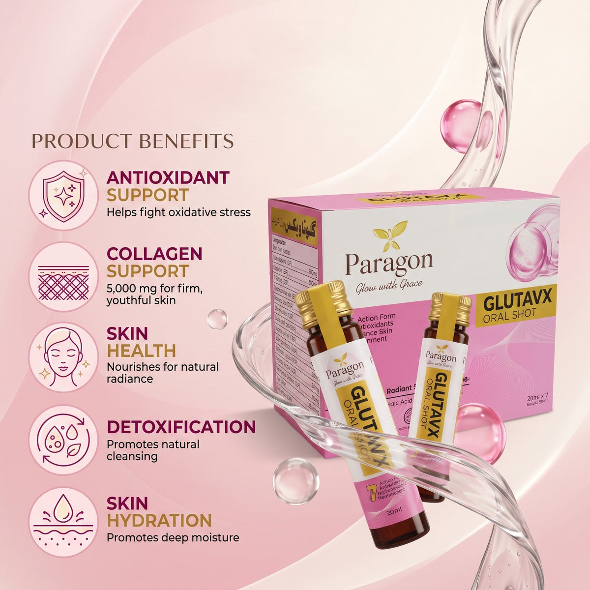 Glutavx Oral Shot (Glutathione oral shots) - Paragon Laboratories